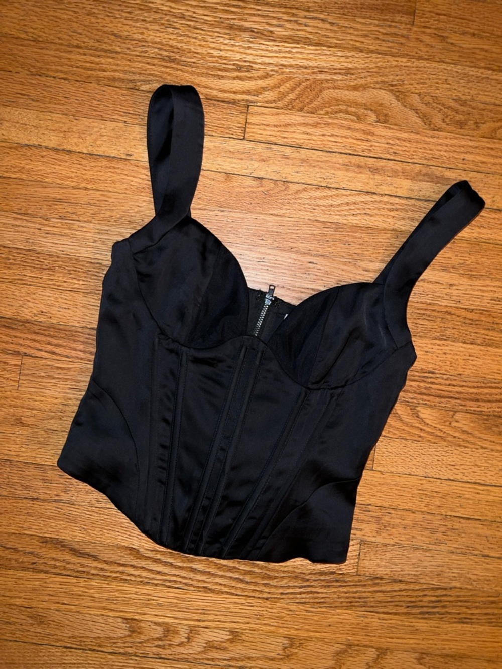 Princess Polly Black Corset Crop Top